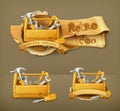 Wooden toolbox icons