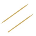 Wooden toothpick icon on white background. toothpick sign. flat style