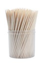 Wooden toothpicks isolated