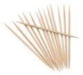 Wooden toothpicks isolated on white background with clipping path Royalty Free Stock Photo