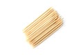 Wooden toothpicks isolated on white background. Royalty Free Stock Photo