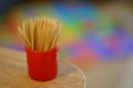 Wooden toothpicks Royalty Free Stock Photo