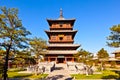 Wooden tower of Datong`s Huayan temple Royalty Free Stock Photo