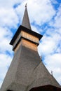 Wooden tower raising to heaven Royalty Free Stock Photo