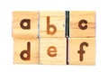 Wooden toy block for abcdef