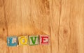 Wooden Toy Blocks Spell Love Royalty Free Stock Photo