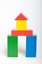 Wooden toy building blocks Royalty Free Stock Photo