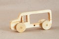 Wooden toy car bus Royalty Free Stock Photo