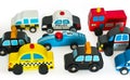 Wooden toy cars Royalty Free Stock Photo