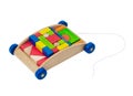 Wooden toy cart Royalty Free Stock Photo