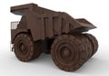 Wooden toy dump truck Royalty Free Stock Photo