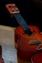 wooden toy guitar, traditional mexican toy guitar, mexican Royalty Free Stock Photo