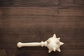 Wooden toy mace on the table