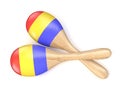 Wooden toy maracas. 3D Royalty Free Stock Photo