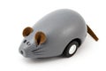 Wooden toy mouse over white Royalty Free Stock Photo