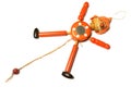 Wooden Toy Strong Pull Clown Royalty Free Stock Photo