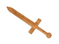 Wooden toy sword 3d rendering Royalty Free Stock Photo