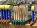 Wooden toy swords for sale Royalty Free Stock Photo