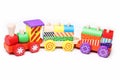 Wooden toy train for children Royalty Free Stock Photo
