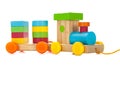 Wooden toy train Royalty Free Stock Photo