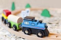Wooden toy train Royalty Free Stock Photo
