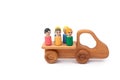 Wooden toy truck Royalty Free Stock Photo