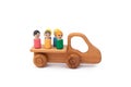 Wooden toy truck Royalty Free Stock Photo