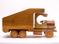 Wooden Toy Truck Side Royalty Free Stock Photo