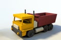 Wooden Toy Truck, single object, light background Royalty Free Stock Photo