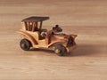 Wooden toy vintage classic car