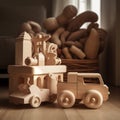 Wooden Toys Showcase Image Royalty Free Stock Photo