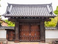 Wooden traditional entrance or gate to the monastery