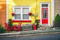 Wooden traditional house in St John`s downtown, Newfoundland, Ca Royalty Free Stock Photo
