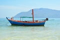 Wooden traditional ships on the ocean. beautiful sea landscape. A tropical vacation. The trip to Asia.