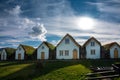 Wooden traditional turf houses Glaumbaer. North Iceland Royalty Free Stock Photo