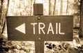 Wooden Trail Sign