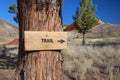 Wooden Trail Sign