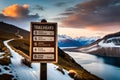 A wooden trailhead sign marking the beginning of a scenic hiking route, inviting exploration and discovery