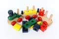 Wooden train toy Royalty Free Stock Photo