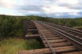 Wooden train trestle