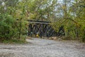 Wooden train trestle Royalty Free Stock Photo