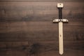 Wooden training toy sword Royalty Free Stock Photo