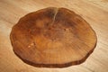 Wooden tray made of oak sawn wood. Wood crafts