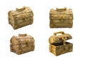 Wooden treasure chest To decorate the house