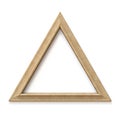 Wooden triangle shaped picture frame 3D Royalty Free Stock Photo