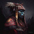 Wooden tribal highly detailed mask Royalty Free Stock Photo