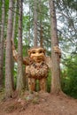 Wooden troll structure made by Danish artist Thomas Dambo