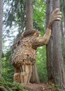 Wooden troll structure made by Danish artist Thomas Dambo