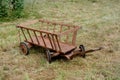 Old Wooden Cart - Small Ladder With Four Wheels