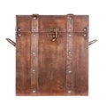 Wooden trunk or chest isolated